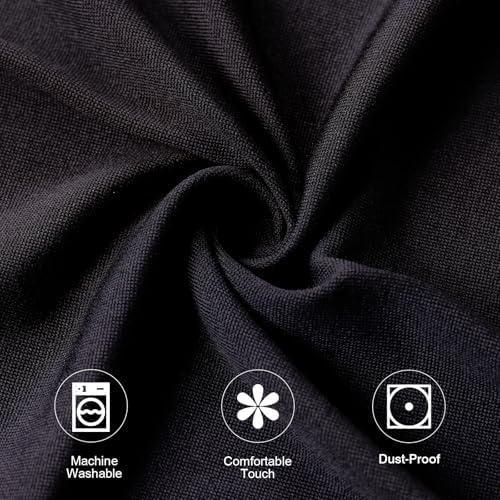 Fixwal 4 Pack 60 Inch Round Tablecloths Black Spandex Fitted Table Covers - Image 6