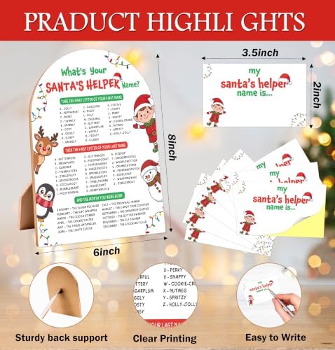 Christmas Party Decor, What's Your Santa's Helper Name Game - Image 2