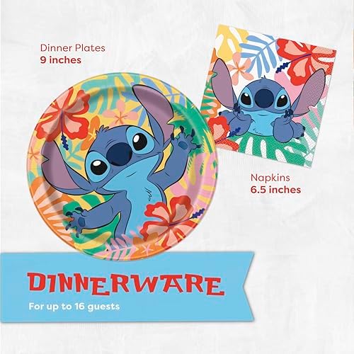 Lilo and Stitch Birthday Decorations for Party with Banner, Table Cloth - Image 4