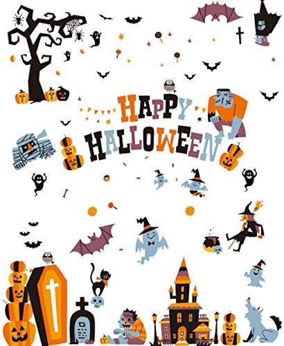 CCINEE Halloween Window Stickers - 10 Sheets Window Clings Decals for Party Decoration, Indoor & Outdoor Home Decor (Pack of 2) - Image 3