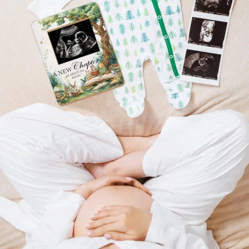 Storybook Baby Shower Decor Frame, A NEW Chapter IS ABOUT TO BEGIN Baby Shower Party Supplies, for Expecting Parents-to-Be Keepsake Gifts, Pregnancy Sonogram Frame Keepsake, Gender Reveal Presents - Image 5