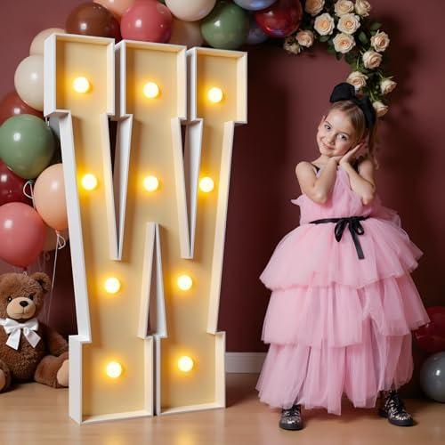 imprsv 4FT Marquee Letters, Large Light Up Letters W Sign for Party Decor by Letsmakeitimpressive