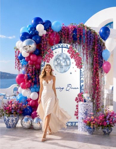 190PCS Mamma Mia Party Decorations Balloons 6.5FT Banner ， Dancing Queen - Image 6