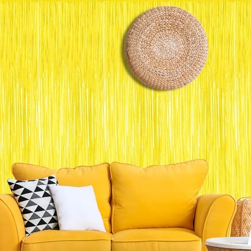 ZATAYE 2 Pack Yellow Foil Curtain Streamer Decorations - Image 7