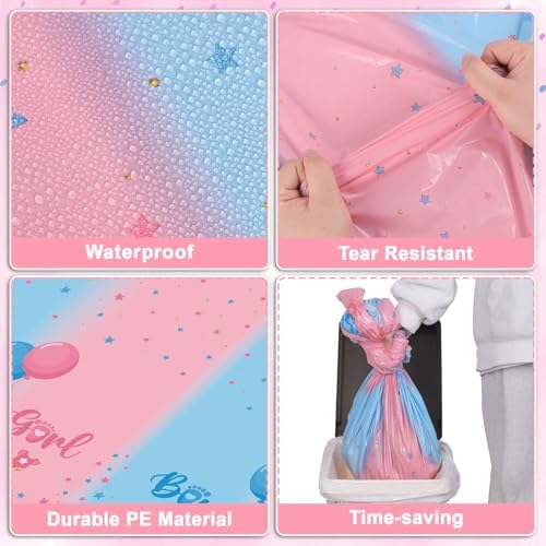 3 Pack Gender Reveal Plastic Tablecloth, Boy or Girl Disposable Table Cloth - Image 5