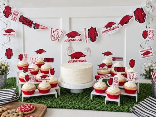 Arkansas Razorbacks Decorations Party Supplies University Graduation 42 Pc - Image 2