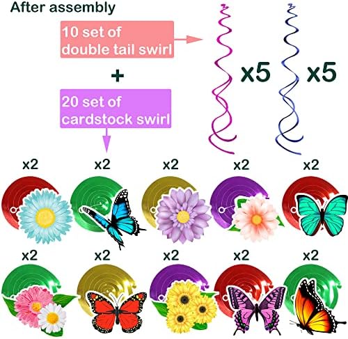 HADDIY Flower Butterfly Decorations for Birthday Party Classroom Office - Image 2