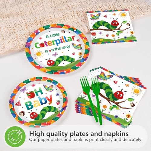 96Pcs Caterpillar Baby Shower Party Decorations, Serves 24 - Image 3