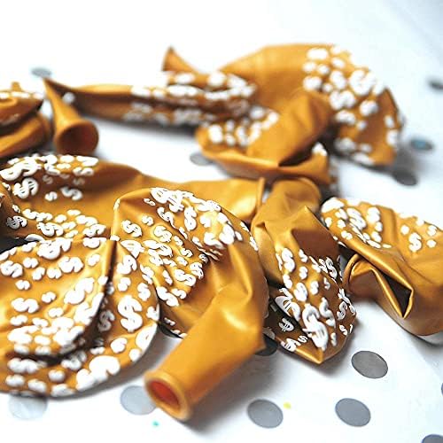 12 Inch Pack of 20 Money Dollar Signs Currency Symbol Latex Balloons Decorations for Birthdays Casino Weddings Bachelorette Retirement Anniversary Graduations Party - Image 6