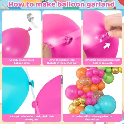 Amandir 153pcs Tropical Balloons Arch Garland Arch Kit Different Sizes - Image 3