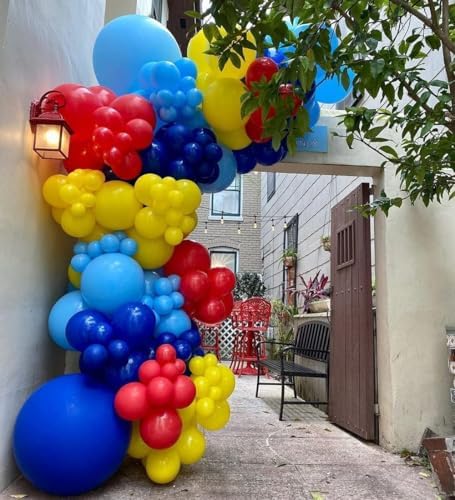 Red Blue Yellow Balloons, 50 Pcs Colorful for Birthday Party Decorations - Image 4