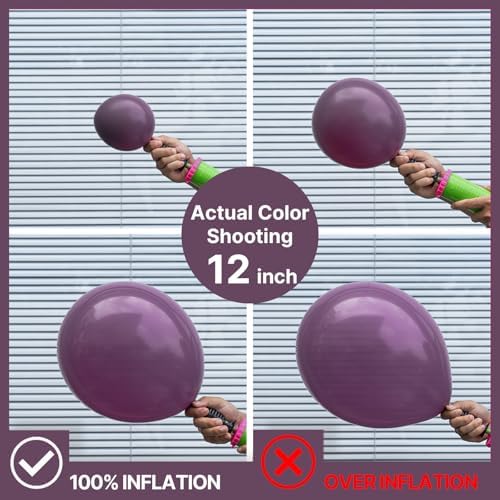 PartyWoo Dusty Purple Balloons 50pcs Lavender Lilac Dark Royal Purple Boho - Image 3