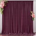 10 ft x 10 ft Wrinkle Free Maroon Backdrop Curtain for Parties, Polyester Burgundy Photo Backdrop Drapes 2 Panels 5x10ft for Baby Shower Wedding Birthday Party Engagement Ceremony Decoration by Outpain