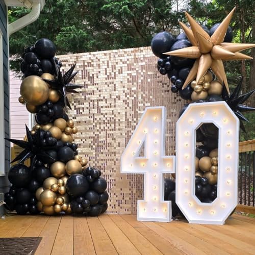 COKAOBE LiteGrid Series Shimmer Wall Backdrop - 24Pcs Champagne Gold - Image 6