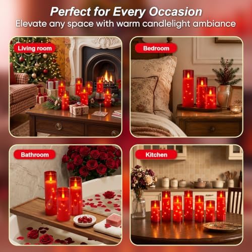 Raycare 7 Pack Flameless Battery Operated Pillar Candles with Remote Timer - Image 7