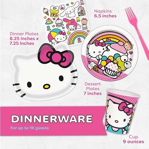 Hello Kitty Birthday Decorations Party Supplies with Tablecloth - Image 4