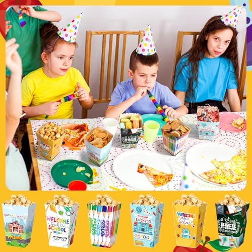 Gueevin 24 Pcs Back to School Popcorn Boxes Treat Boxes Candy Container - Image 4