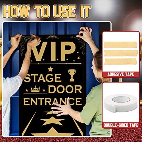 Juexica 3 Pcs VIP Stage Door Entrance 60 x 31.5" Red Carpet Party Decor - Image 4