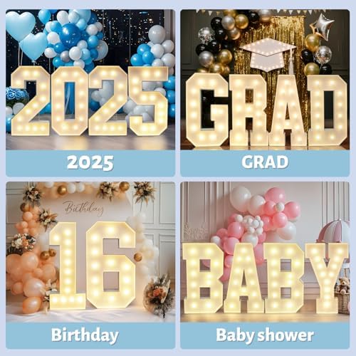 4FT Light Up Marquee Letter Z - Large Foam Board Mosaic Kit - Image 6