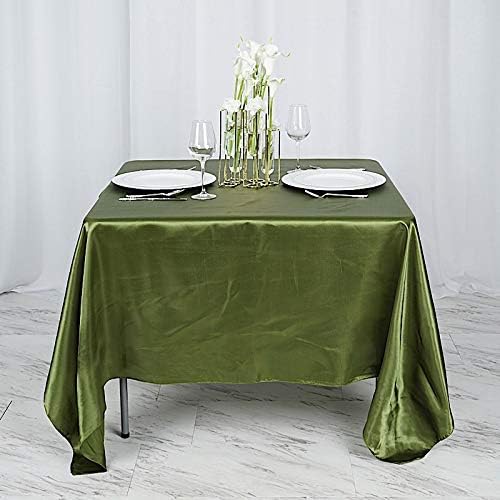 10 pcs 72x72 inch Willow Green Square Tablecloth Satin Fabric Overlays Linens | Table Cloths Cover for Wedding Party Banquet Reception Events Decoration Kitchen Dining Events Kitchen Dining - Image 5
