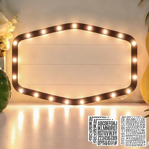 16IN Wedding Bottle Service Sign, Personalized Wedding Entrance Props Led Marquee Sign for Reception, Custom Light up Marquee Sign with Stickers for Bridal Engagement Anniversary Nightclub Gift by KiMineon