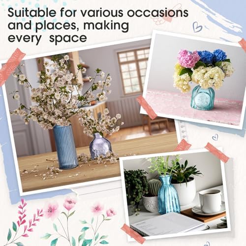 Yaomiao 30 Pcs Glass Bud Vases Centerpieces, Blue Series - Image 5