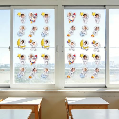 54Pcs Astronaut Cutouts Bulletin Boards Decorations, DIY Space Cutouts Planet Rocket Spacecraft Classroom Photo Craft Bulletin Board for Back to School Party Decor Student Teacher Supplies - Image 6