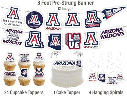 University Arizona Decorations Party Supplies Graduation Wildcats 42 Pc - Image 3
