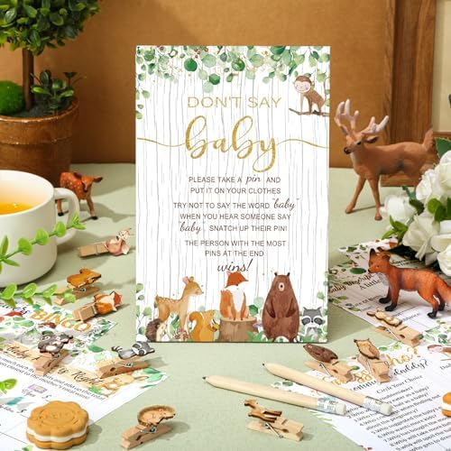 Patelai 321 Pcs Baby Shower Games Supplies, Woodland Animal - Image 2