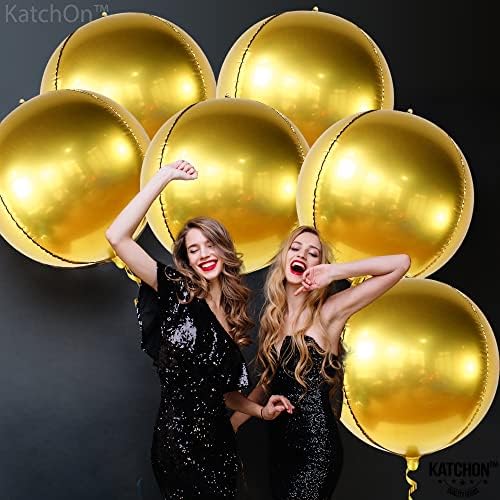 KatchOn Gold Balloons - 22 Inch, Pack of 6, Golden Birthday Party Decor - Image 6