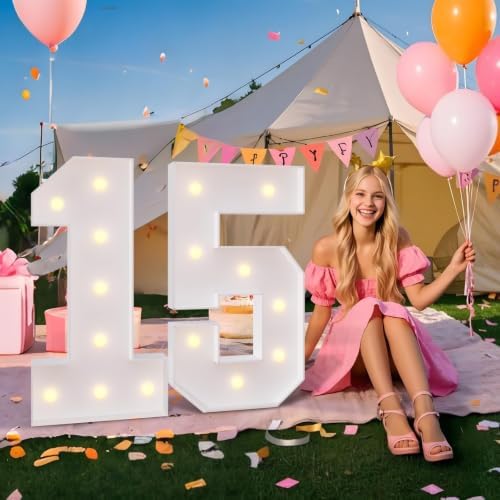 imprsv 3FT Marquee Numbers, Large Light Up Numbers 2 for 2rd Birthday Decor - Image 5