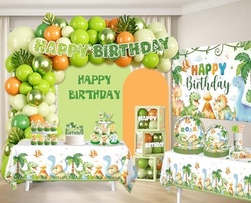 295PCS Dinosaur Birthday Decorations Party Supplies Serves 25 - Image 5