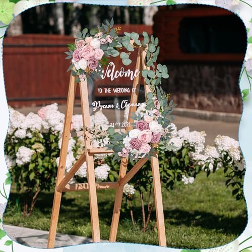 Wedding Arch Decorations 2 Pack, Arch Flowers Swag Dusty Rose - Image 6