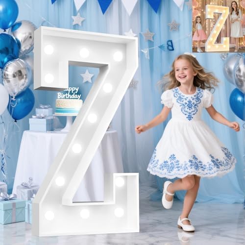 Pooqla 4 FT Marquee Letters, Light Up Letter Z, Cool White and Warm White by Pooqla