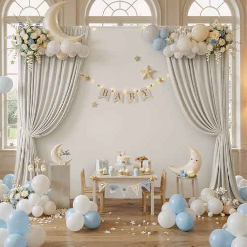 10×10ft Beige Backdrop Curtain for Weeding Parties, Wrinkle-Free Fabric Drape for Baby Shower, Birthday Party Decorations, Photography Photo Booth Background, Single Panel No Sewing, with Rod Pocket - Image 6