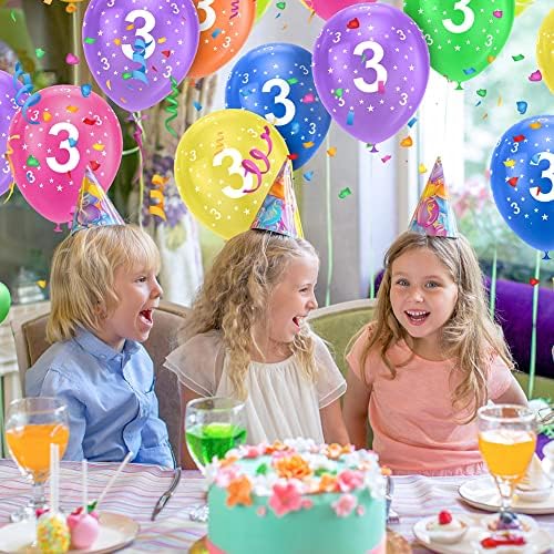 Ainiv 3rd Birthday Balloons 18PCS, 12inch Numbers Printed Latex Balloons - Image 5