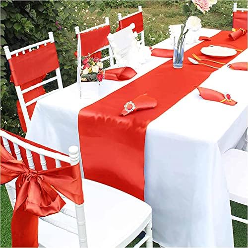 120 PCS Red Satin Chair Sashes, 7 x 108 Inch - Image 7