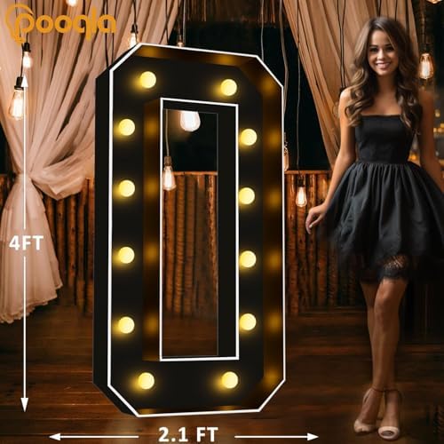 Pooqla 4FT Marquee Light Up Numbers 0 for Birthday Party Decorations - Image 5
