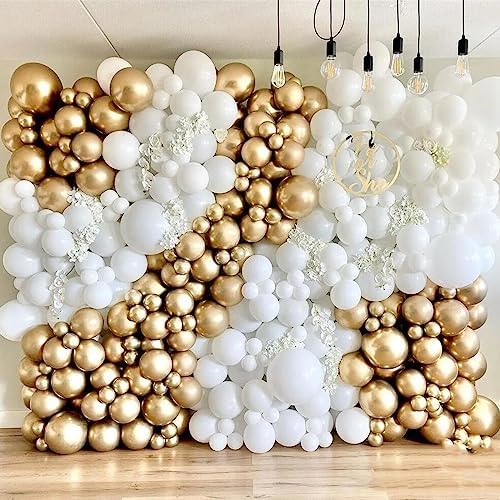 412pcs Metallic Gold Balloon Garland Arch Kit 18 12 10 5 Inch Different Sizes Latex Chrome Balloons for Baby Shower Birthday Graduation Wedding Anniversary Celebration Party Decoration - Image 6
