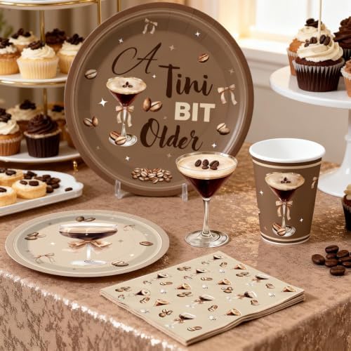 cocomigo Tiny Bit Older Espresso Martini Birthday Decorations, All-in-1 Set - Image 5