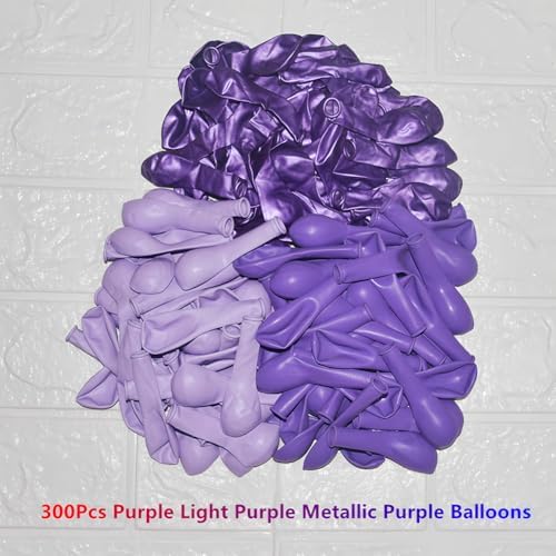 300 Pcs Purple Balloons 5 Inch Metallic Chrome Purple Pastel Macaron Light Lavender Assorted Colors Latex Balloon for Girl Birthday Wedding Anniversary Baby Shower Princess Party Decoration - Image 2