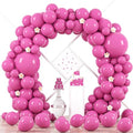 Voircoloria 90pcs Retro Hot Pink Balloons Arch Kit, 18 12 10 5 Inch by Voircoloria