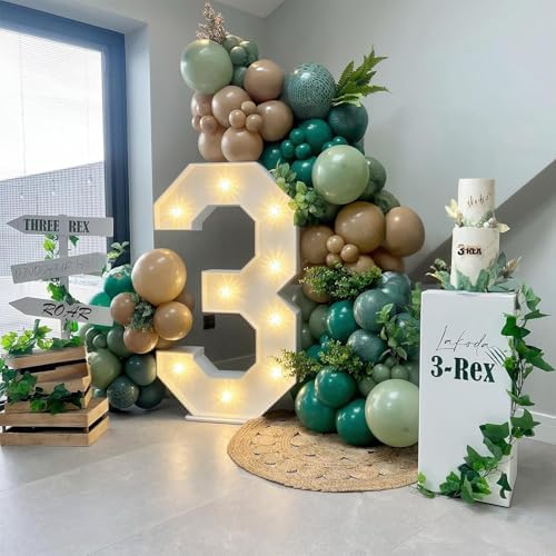 Sage Green Brown Balloons, 60PCS Thick Hunting Safari Camo Party Balloon - Image 6
