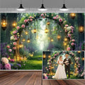10x8ft Purple Flower Wedding Photography Backdrop Lavender Floral Wedding Bridal Photography Backdrop Anniversary Birthday Baby Shower Girl Party Banner Photo Booth Props Background Wall Decor by Mtsxfy
