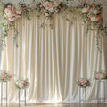 10x10FT Ivory Backdrop Curtains for Wedding Parties, Wrinkle Free Photo Backdrop Curtains for Wedding Birthday Party Baby Shower, Fabric Drape with Rod Pockets 5ft x 10ft, 2 Panels by Unknown