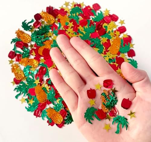 Coconut Trees Confetti Summer Pineapple Capsicum Star Shape Table Scatters Confetti for Summer Decorations Birthday Party Supplies Decorations Party Sets - Image 4