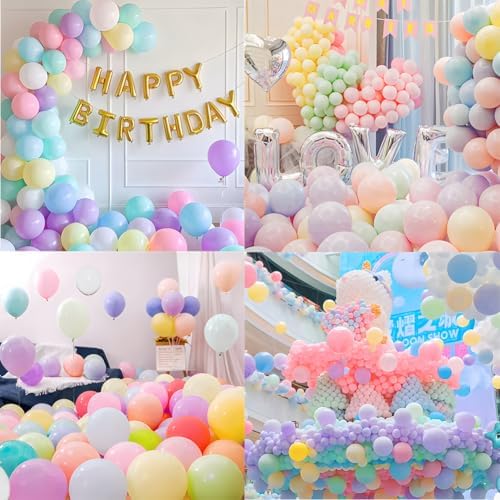 400 Pack Pastel Balloons 12 Inch Candy Colored Multicolor Rainbow Assorted Colors Macaron Latex Bulk Balloon 12 Kinds Colorful for Birthday Wedding Bridal Baby Shower Supplies Party Decorations - Image 7