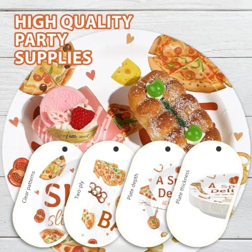 96Pcs Pizza Baby Shower Party Decorations for Boys Girls, Serves 24 - Image 6