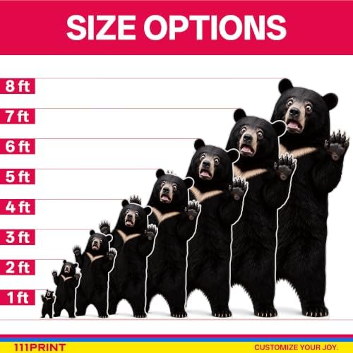 Funny Black Bear Life Size Cardboard Cutout Standee, 8FT - Image 6