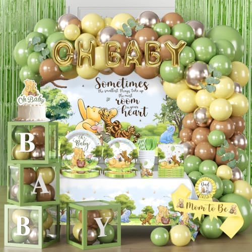 280pcs Bear Baby Shower Decorations Complete Party Set, 25 guests by Unknown
